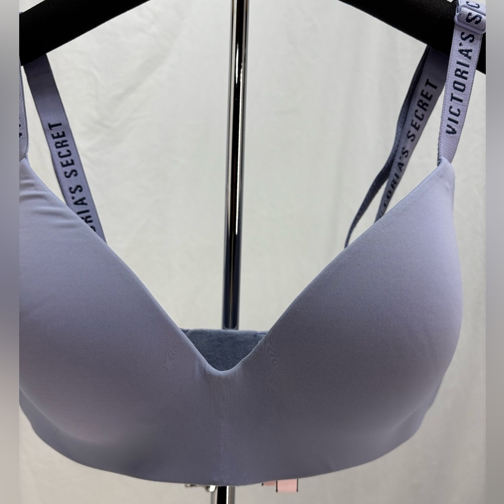 Victoria’s Secret Periwinkle Logo‎ Strap Bra 34D Convertible Smooth